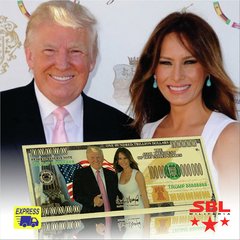 Cédula Donald Trump e esposa Comemorativa