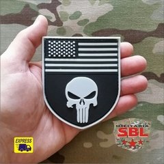 Patch Emborrachado Bandeira USA Punish Caveira - loja online