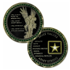 Moeda Valores do Soldado Militares do Exército US ARMY