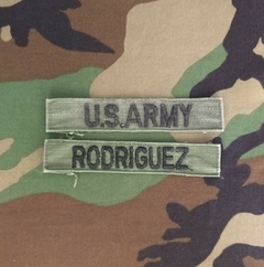 Lote com 2 Patches Tarjas Tarjetas US ARMY - Década de 1990