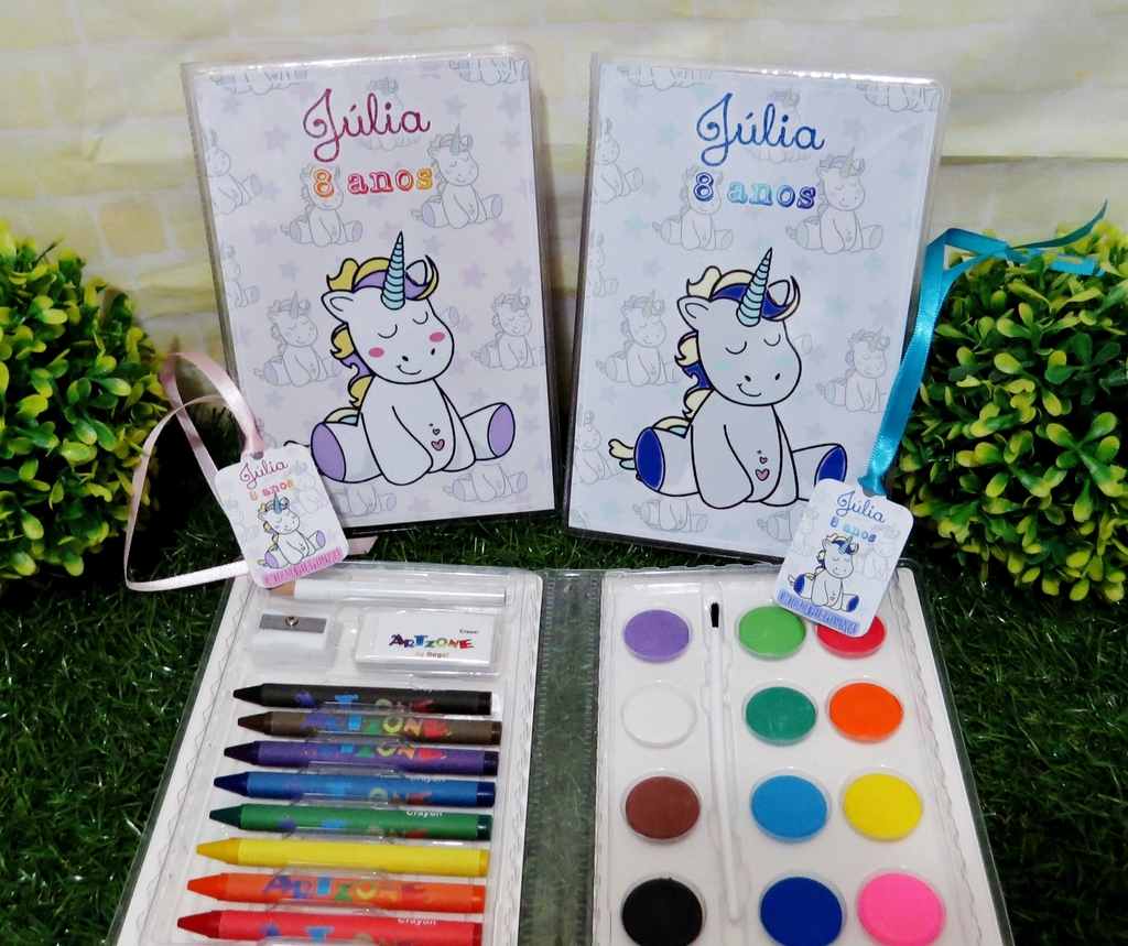 Kit 10 revistinhas de colorir unicornio lembrancinha unicórnio