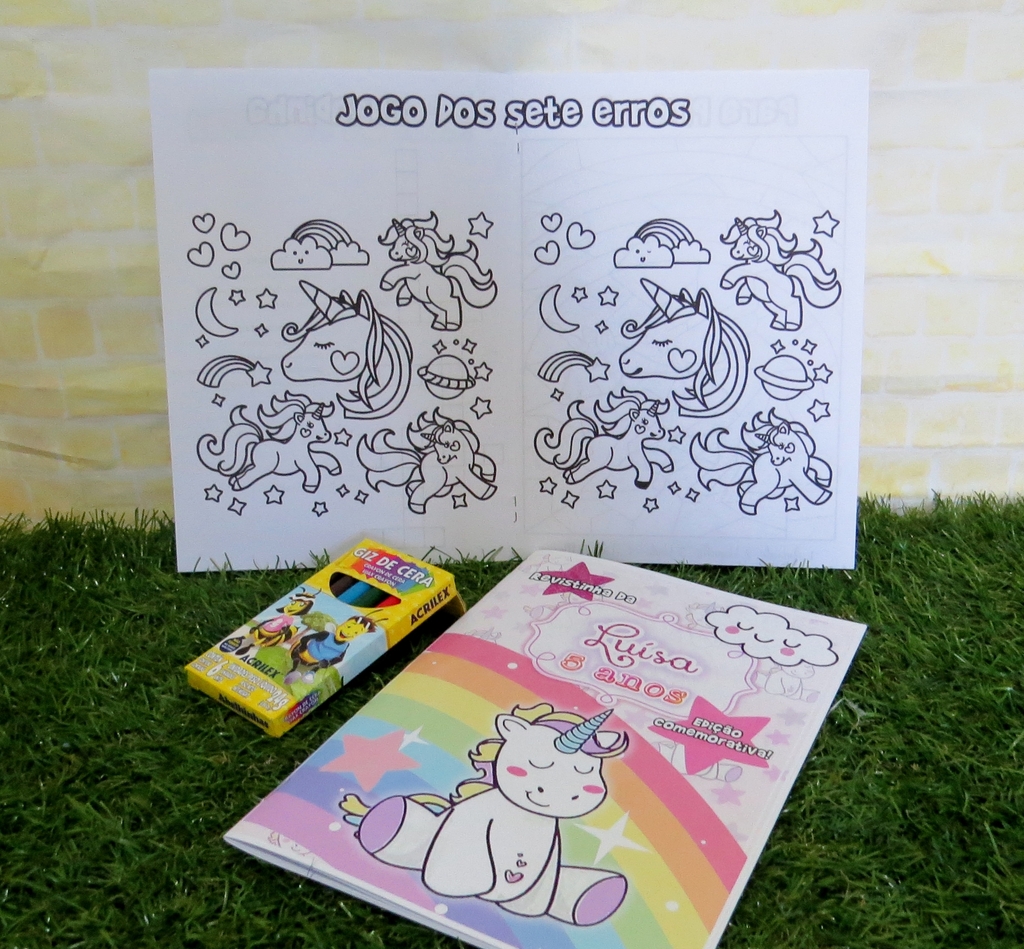 Kit 10 revistinhas de colorir unicornio lembrancinha unicórnio