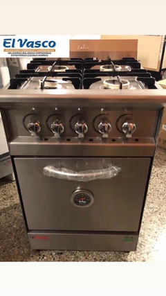 Cocina 4 Hornallas Y Horno En 55cm Fornax ! Acero Inoxidable