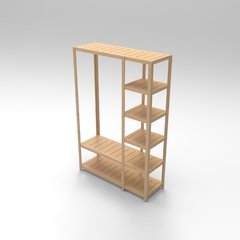 Estantería de pie con perchero de 120x40x183