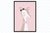 quadro decorativo moldura laqueada com vidro Veadinho rosa comprar
