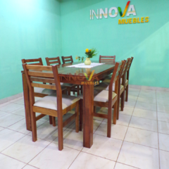 Mesa Alistonada 2,00x0,90m. con 8 sillas "Giuliana". - comprar online