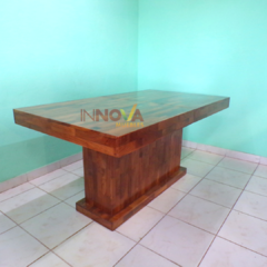 Mesa Extensible de Algarrobo. De 1,60 a 2,00 m.