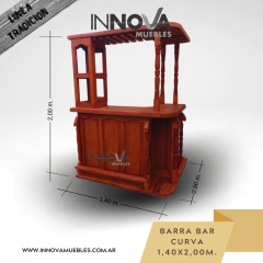 Barra bar con copero 100% Algarrobo