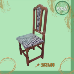 Silla de Algarrobo Tapizada. "Tamara" - comprar online
