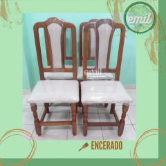 Silla de Algarrobo Tapizada. "Tamara" - tienda online