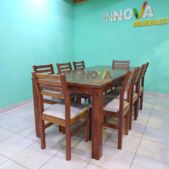 Mesa Alistonada 2,00x0,90m. con 8 sillas "Giuliana". - INNOVA Muebles