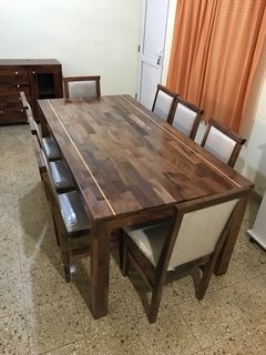 Mesa "Diseño" 2,00x0,90m. con 8 sillas Danissa. - tienda online