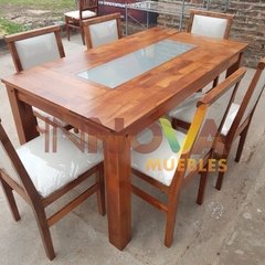 Mesa "Pradera" 1,60x0,90m. con 6 Sillas "Danissa". - comprar online