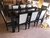 Mesa "Pradera" 2,00x0,90m con 8 sillas Danissa. Laqueadas en WENGUE. - tienda online