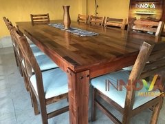 Mesa y sillas de comedor. Mesa 2,50 x 1,10m. con 10 sillas "Giuliana" - INNOVA Muebles