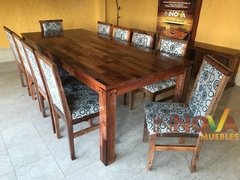 Mesa De Algarrobo. Mesa De Comedor 2,40 x 1,10m. Alistonada