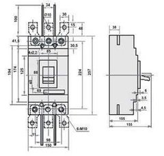 Disjuntor Caixa Moldada Tripolar BHS FM1-630L 70kA - comprar online