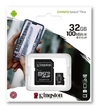 Memoria Micro Sd 32gb Kingston 100mb/s Clase 10 + Adaptador