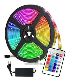 Tira Cinta Led 5050 Rgb Control Remoto Exterior 5 Mts