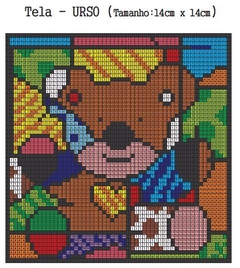 Tela Strass - Urso