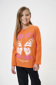 REMERA BUTTERFLY NARANAJA