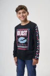 REMERA BEAST NEGRA