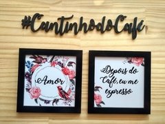 Lettering Cantinho do Café + quadrinhos