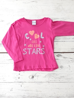 Remera Mangas Largas Fucsia