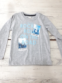 Remera Rock & Roll Gris
