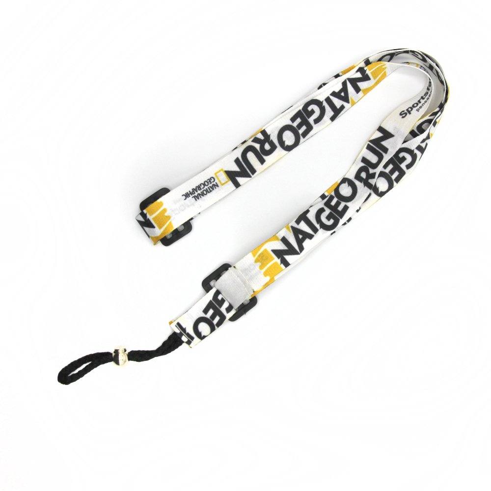 Imagen de Porta Botella de cinta poliéster con regulador, tanca regulable y cordón tubular