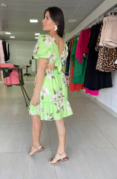 Vestido Isadora Floral Verde - loja online