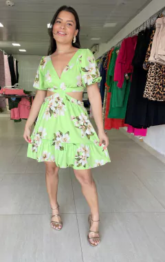 Vestido Isadora Floral Verde - Avexada Boutique
