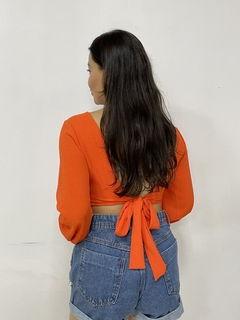 Imagem do Cropped Manga Longa Keyla