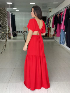Vestido Longo Ciganinha Amora Vermelho - comprar online