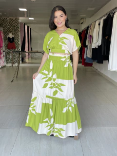 Conjunto Fernanda Bege/Verde