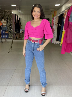 Cropped Emily Com Manga Babao Duplo - loja online