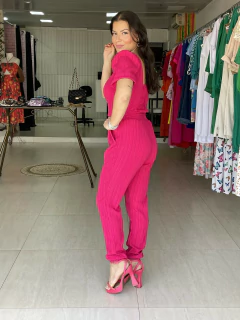 Conjunto Emanuely Calça + Cropped Pink - comprar online