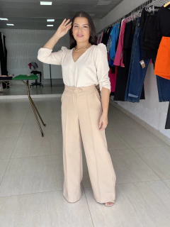 Calça Pantalona Morgana Cor: Caramelo