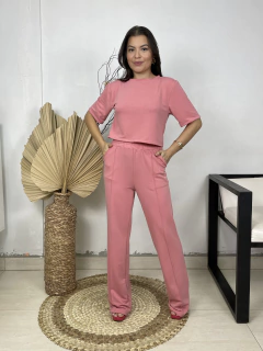 Conjunto Evelin Moletinho Cor: Rosa - Avexada Boutique