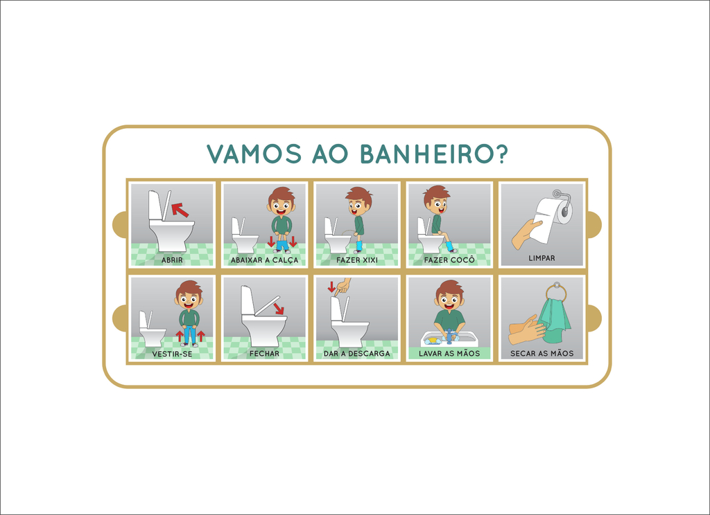 Painel De Rotina Funcional SEIN - VAMOS AO BANHEIRO? - Madeira MDF ...