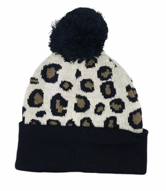 GORRO TEJIDO PRINT CON POMPON