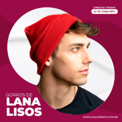 GORRO DE LANA CON LOGO - comprar online