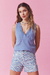 Short Denim Masker Print (SS24PA025) - Sans Doute Mayorista