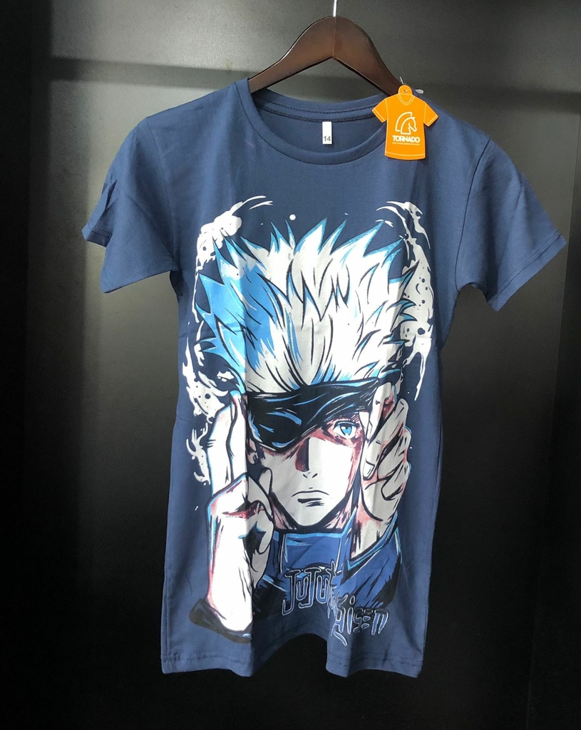 Camiseta Estampada Goku Criança Camisa Masculina Azul Tamanho:P