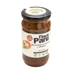 Mermelada de Durazno y Albahaca "Finca PARU". Org. Cert. Sin tacc