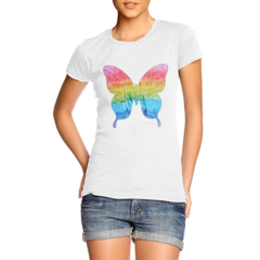 Camiseta Aplicação Tie Dye borboleta - Branca na internet