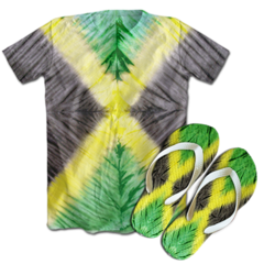Kit Camiseta e Chinelo Tie Dye 005 - comprar online