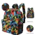 MOCHILA 12" LISA CON DOS CIERRES , BOLSILLO Y PORTABOTELLAS 30X22X10CM / 511-32026