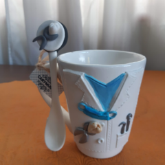 TAZA DE PORCELANA ARTESANAL - HECHA A MANO en internet