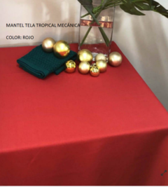 MANTEL DE TELA TROPICAL MECÁNICO - 140 x 350 cm en internet
